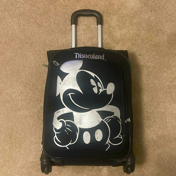 Disney Other - Disney Rolling Luggage - Mickey Mouse Black & White - 20"